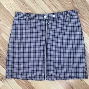 wild fable plaid zip-up skirt